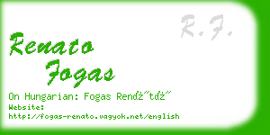 renato fogas business card